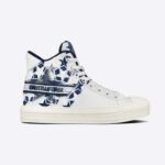 Zapatilla unisex Dior Walk N Dior Star de piel de becerro azul y blanca y tejido técnico