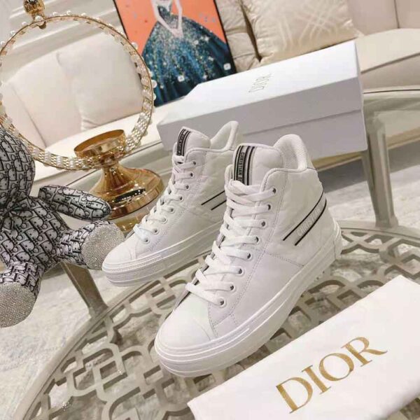 Dior Women Walk N Dior Star Sneaker White Dior Etoile Embossed Lambskin and Calfskin (5)