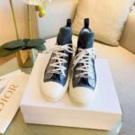 Dior Women Walk'n'Dior Sneaker Fur-Effect Knit with Gray Mizza Print - Image 2