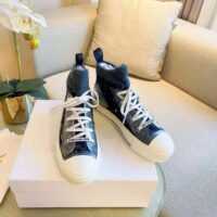 Dior Women Walk’n’Dior Sneaker Fur-Effect Knit with Gray Mizza Print (1)