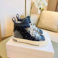 Dior Women Walk’n’Dior Sneaker Fur-Effect Knit with Gray Mizza Print (1)