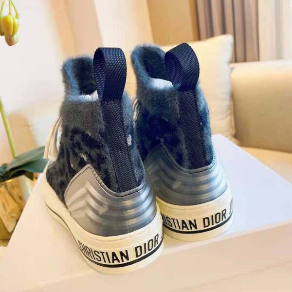 Dior Women Walk’n’Dior Sneaker Fur-Effect Knit with Gray Mizza Print (6)