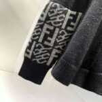 Fendi Men Black Wool Sweater with High Collar and Long Sleeves - Image 6