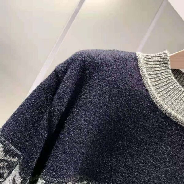 Fendi Men Black wool Sweater with High Collar and Long Sleeves (7)