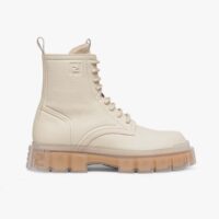 Fendi Men Force Beige Leather Ankle Boots (1)