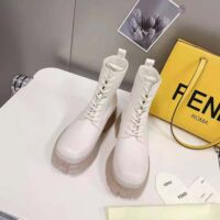 Fendi Men Force Beige Leather Ankle Boots (1)