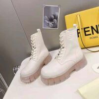 Fendi Men Force Beige Leather Ankle Boots (1)