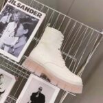 Fendi Women Force Beige Leather Ankle Boots - Imagen 7