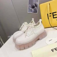 Fendi Men Force Beige Leather Lace-Ups (1)