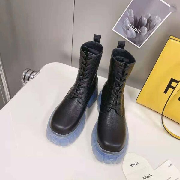 Fendi Men Force Black Leather Ankle Boots (2)