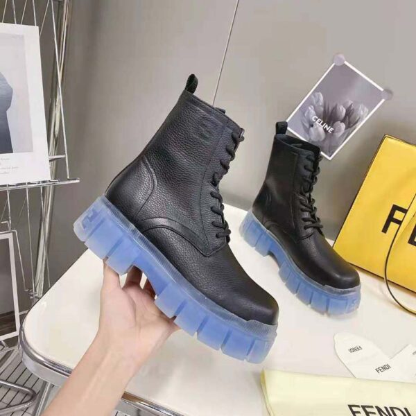 Fendi Men Force Black Leather Ankle Boots (3)