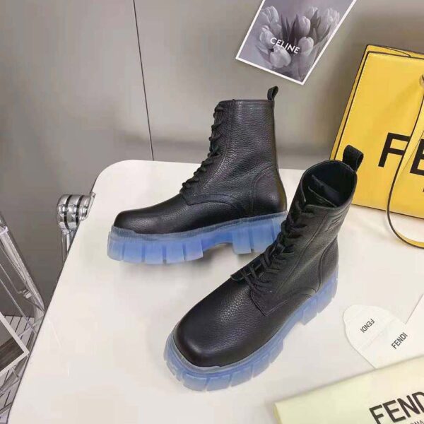Fendi Men Force Black Leather Ankle Boots (5)