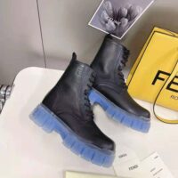 Fendi Men Force Black Leather Ankle Boots (1)