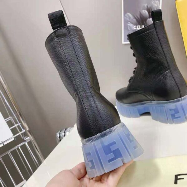 Fendi Men Force Black Leather Ankle Boots (8)
