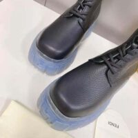 Fendi Men Force Black Leather Ankle Boots (1)