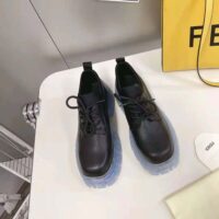 Fendi Men Force Black Leather Lace-Ups (1)