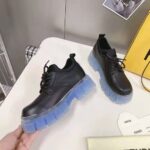 Fendi Women Force Black Leather Lace-Ups - Imagen 4