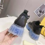 Fendi Women Force Black Leather Lace-Ups - Imagen 9