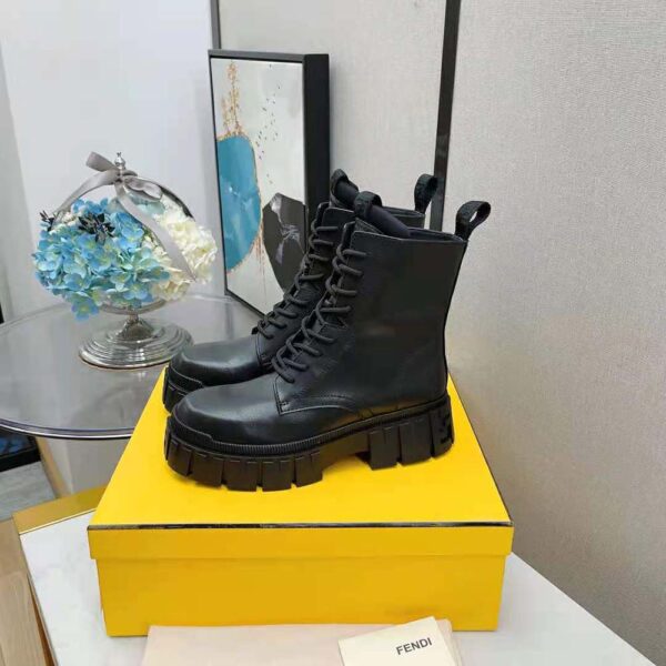 Fendi Men Force Black leather Ankle Boots (2)