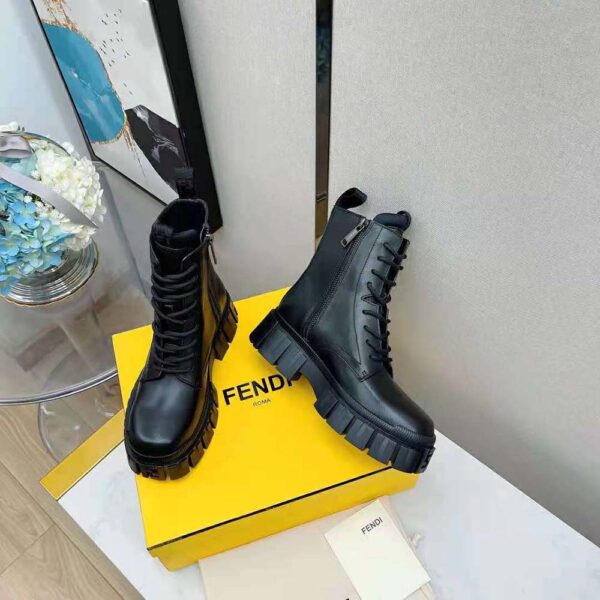 Fendi Men Force Black leather Ankle Boots (4)