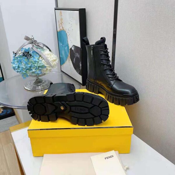 Fendi Men Force Black leather Ankle Boots (6)