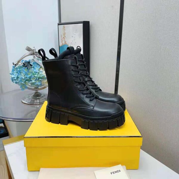 Fendi Men Force Black leather Ankle Boots (7)