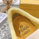 Fendi Unisex Match Yellow Suede Low-Tops - Image 9