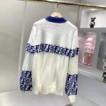 Fendi Men White Wool Sweater with High Collar and Long Sleeves - Image 3