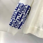 Fendi Men White Wool Sweater with High Collar and Long Sleeves - Image 9