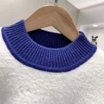 Fendi Men White Wool Sweater with High Collar and Long Sleeves - Image 6