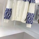 Fendi Men White Wool Sweater with High Collar and Long Sleeves - Image 5