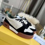 Fendi Unisex Match Low Tops in Black Suede - Bild 4