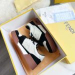 Fendi Unisex Match Low Tops in Black Suede - Bild 3