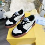 Fendi Unisex Match Low Tops in Black Suede - Bild 2