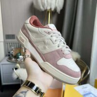 Fendi Unisex Match Low-Tops in Pink Suede (1)