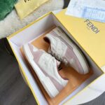 Fendi Unisex Match Low-Tops in Pink Suede - Image 6