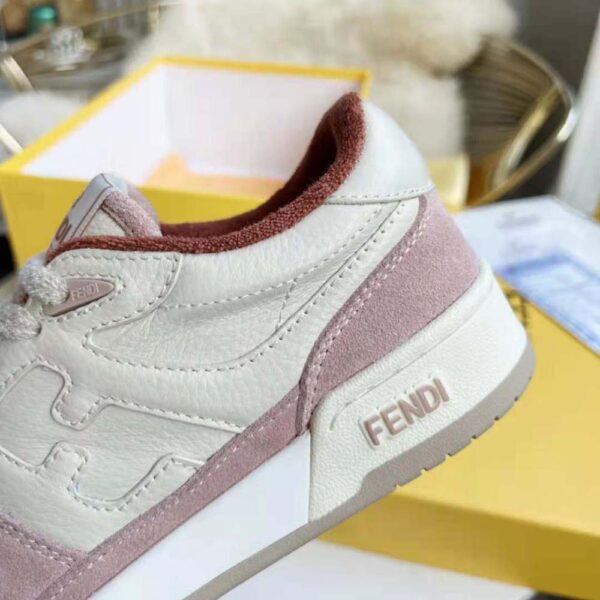 Fendi Unisex Match Low-Tops in Pink Suede (6)