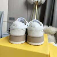 Fendi Unisex Match White Suede Low Tops (1)