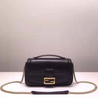 Fendi Women Baguette Chain Black Nappa Leather Bag (1)