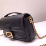 Fendi Women Baguette Chain Black Nappa Leather Bag - Bild 4