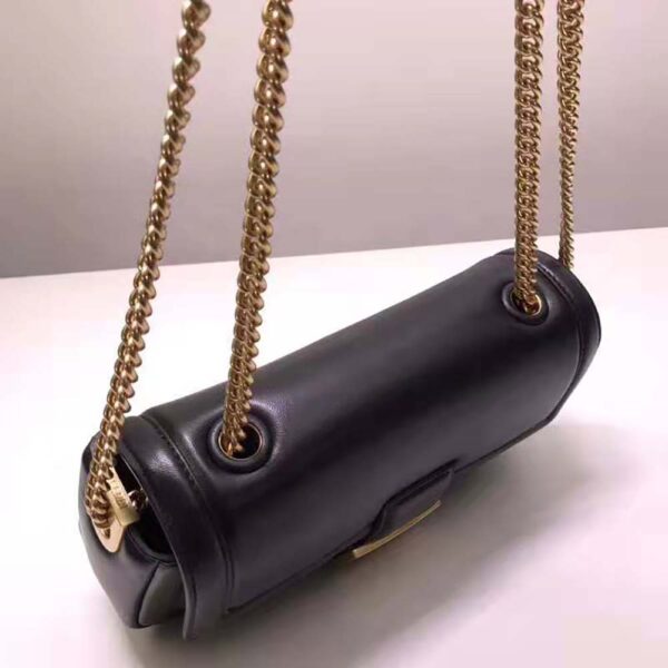 Fendi Women Baguette Chain Black Nappa Leather Bag (7)