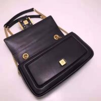 Fendi Women Baguette Chain Black Nappa Leather Bag (1)