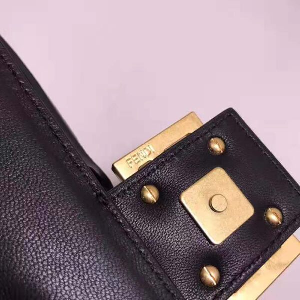 Fendi Women Baguette Chain Black Nappa Leather Bag (9)