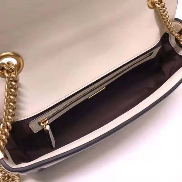 Fendi Women Baguette Chain Black and White Nappa Leather Bag (9)