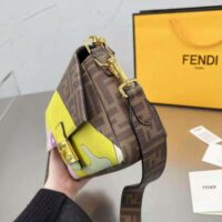 Fendi Women Baguette FF Glazed Fabric Bag with Inlay (1)