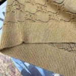 Fendi Women Beige Velvet and Viscose Cardigan with V Neck and Ribbed Edges - Image 7