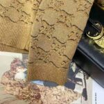 Fendi Women Beige Velvet and Viscose Cardigan with V Neck and Ribbed Edges - Image 5