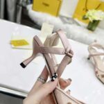 Fendi Women Colibri Lite Beige Mesh and FF Karligraphy Medium-Heel Slingbacks - Imagen 7