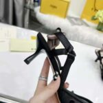Fendi Women Colibri Lite Black Mesh and FF Karligraphy Medium-Heel Slingbacks - Imagen 8