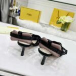 Fendi Women Colibri Lite Black Mesh and FF Karligraphy Medium-Heel Slingbacks - Imagen 9